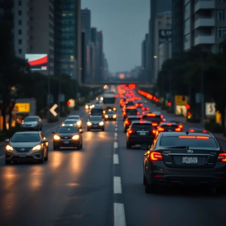 Bustling City Street