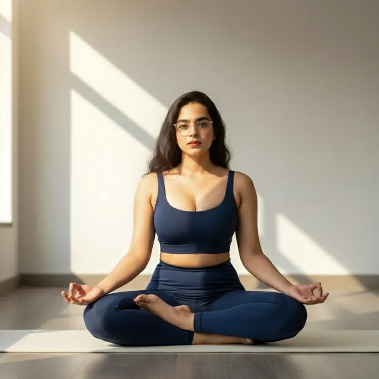 Illustration of Half Lotus Pose